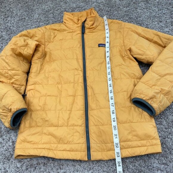 Patagonia Kids' Lightweight Packable Puffer Jacket Yellow Size 12 K's large - Picture 8 of 10